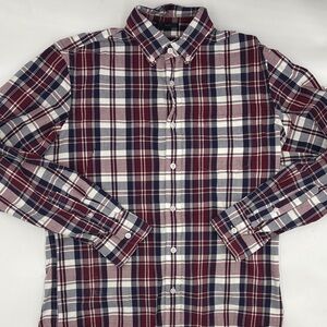 J.Crew Mercantile Flex Long Sleeve Button Down Plaid Shirt